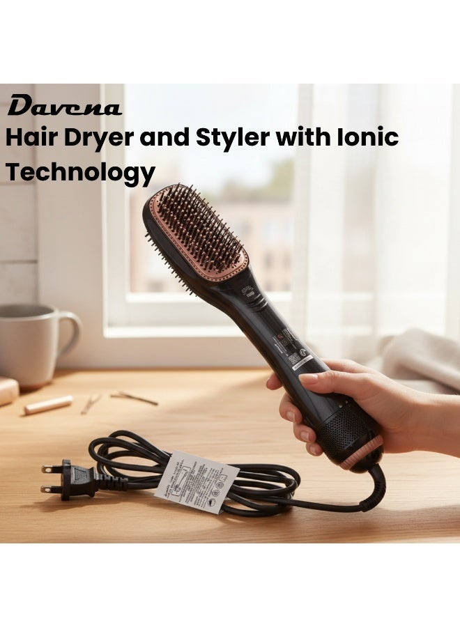 DAVENA Ionic Hair Dryer & Styler 2-in-1 with Brush Attachment - Image 2